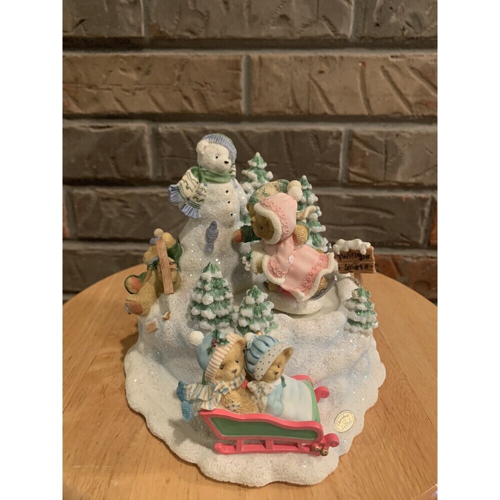 Priscilla Tillman Skater Waltz's Cherished Teddies Action Wind Up Music Box 2002